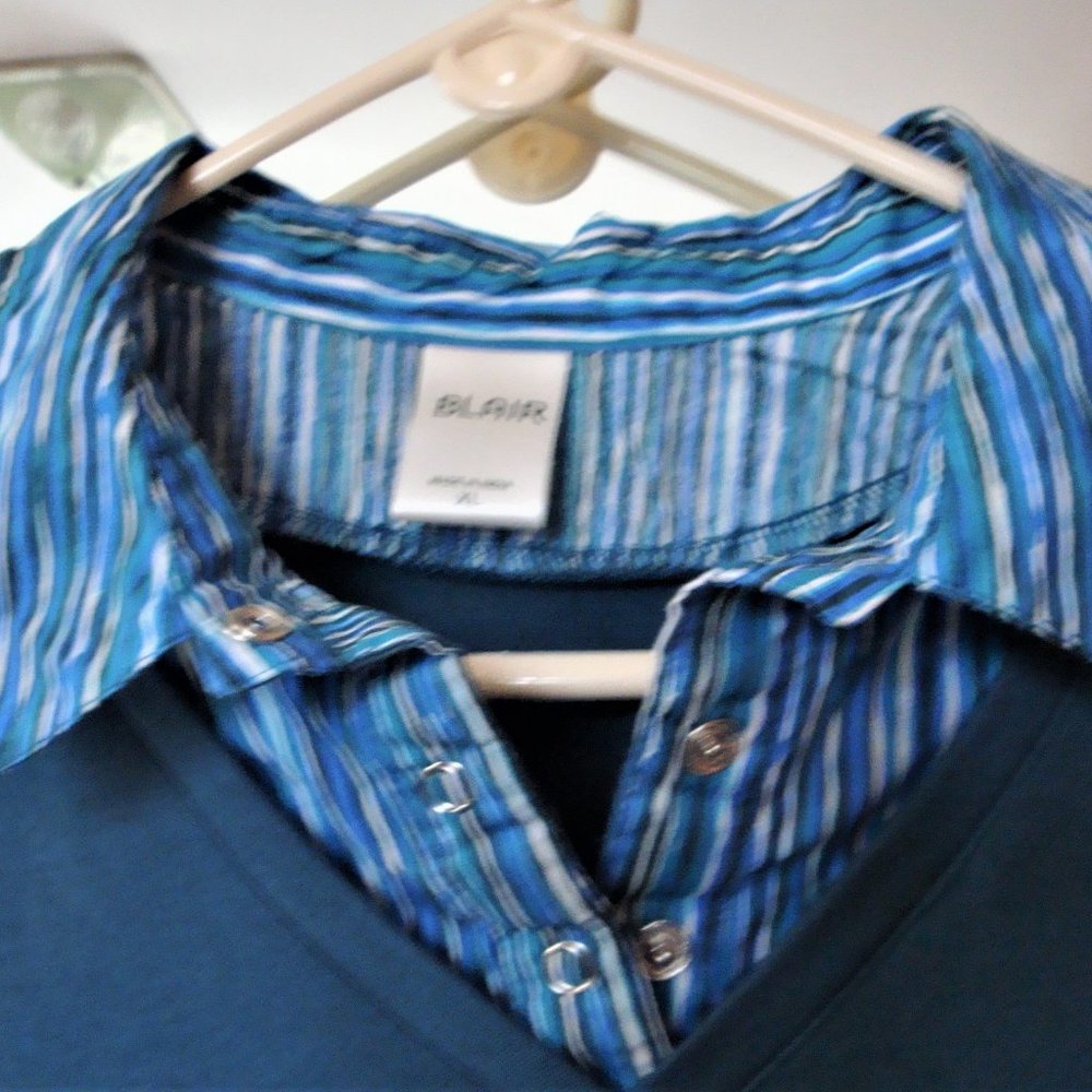 Two (2) "Blair" Layered Look Long Sleeve Tops XL